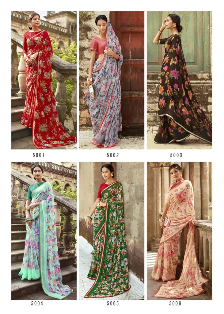 Kashvi Inayat 3 Latest Fancy Designer Chiffon Regular Casual Wear Printed Sarees Collection
